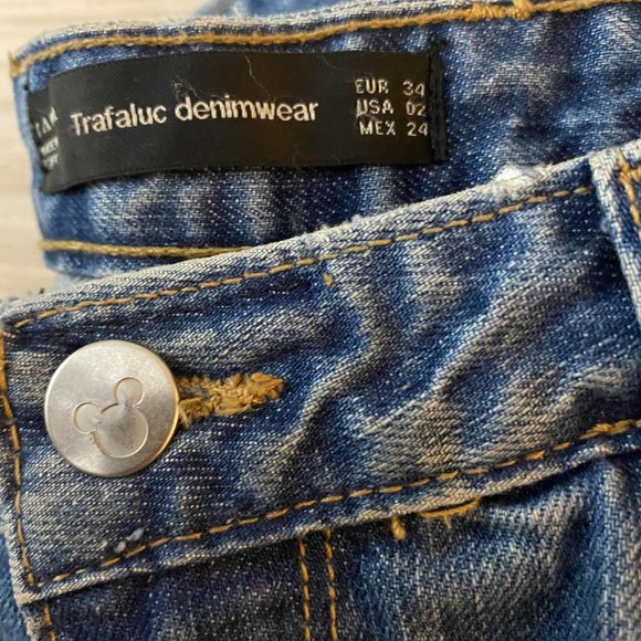 Zara Mickey Mouse Disney Jeans US 2 - Picture 4 of 12